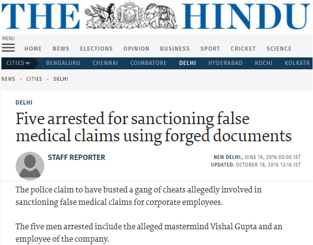 false medical claims forged documents