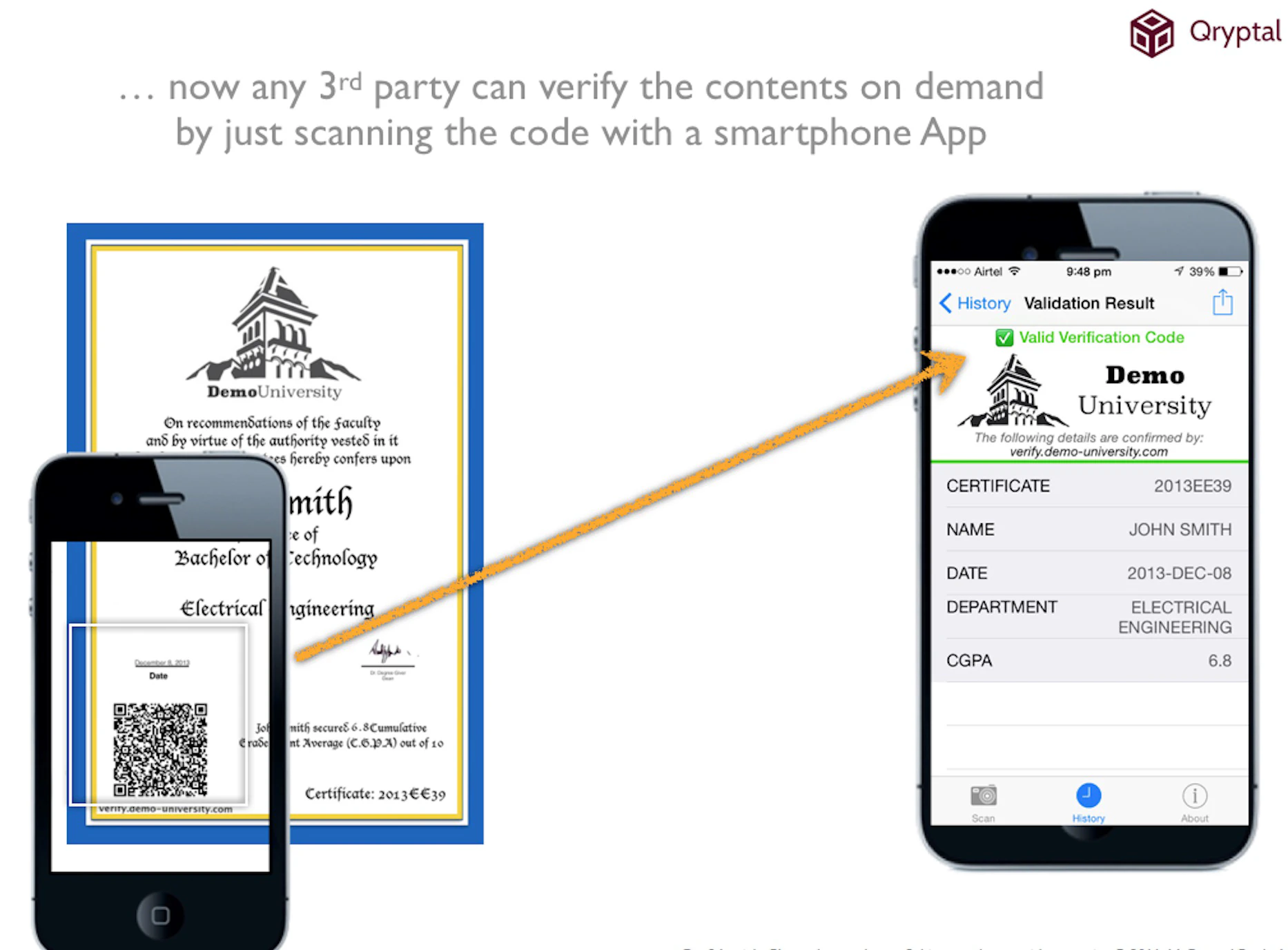 Scanning a QR code