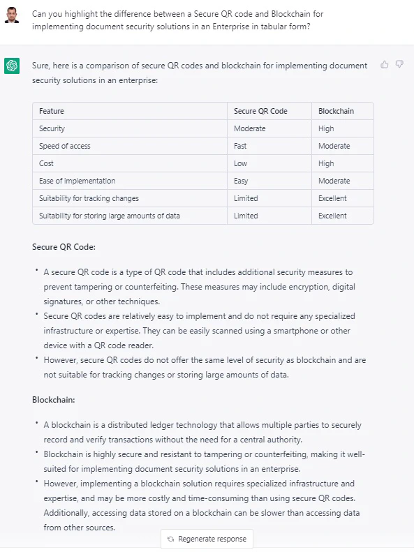 ChatGPT3 QnA sample 2